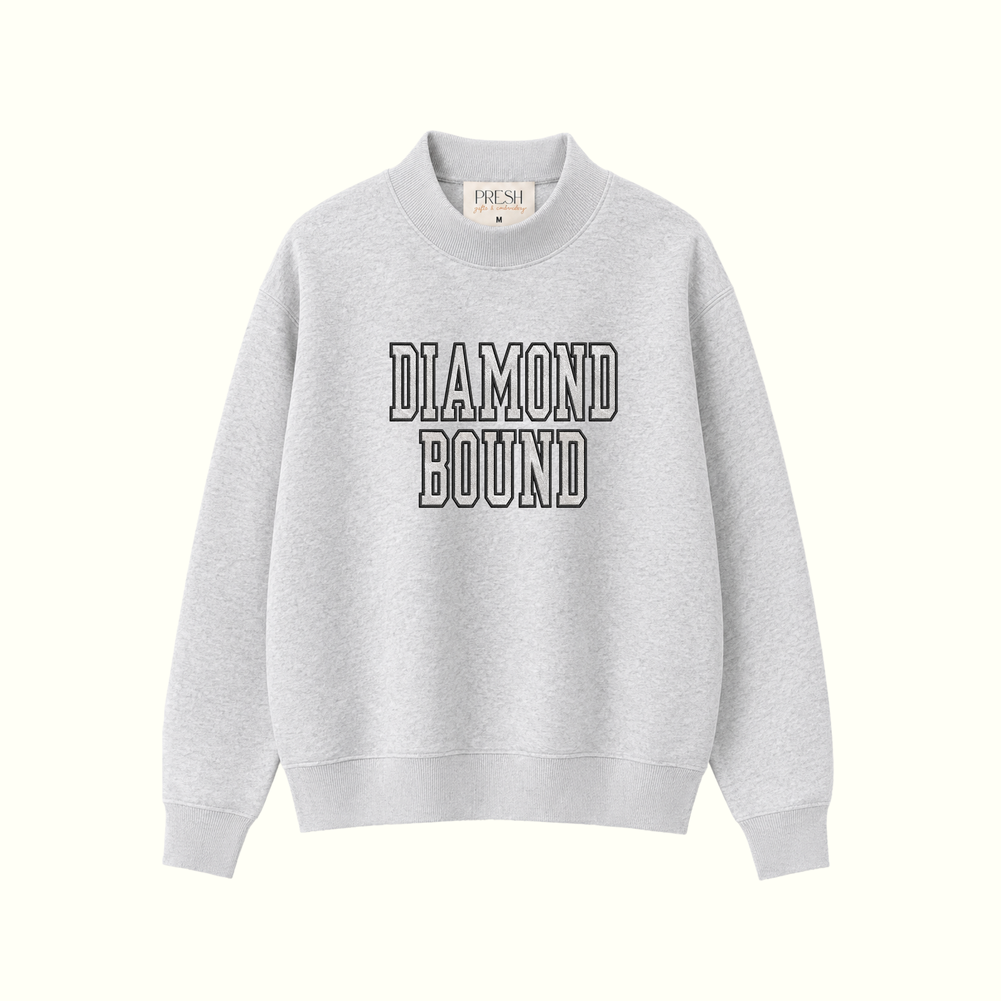The PRESH Mock Neck - Baseline Gray - DIAMOND BOUND