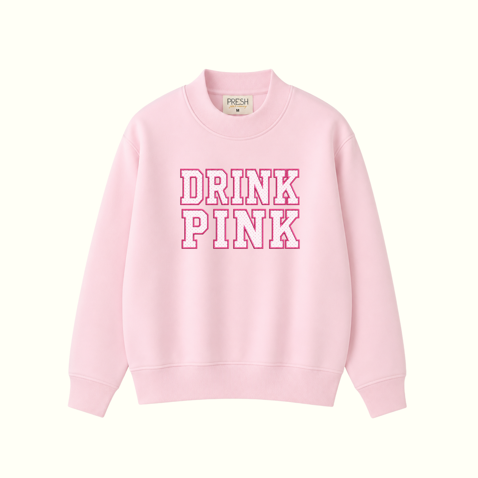 The PRESH Mock Neck - Ballet Pink - DRINK PINK