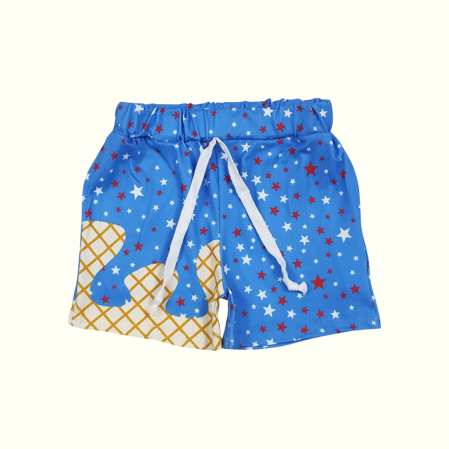 Drippy Blue Stars Youth Boys 5” Pocketed Shorts