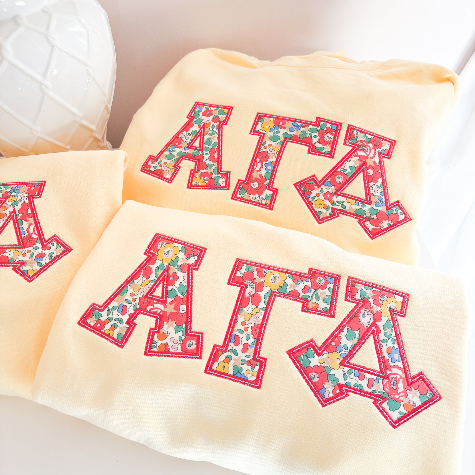 Butter & Betsy Greek Applique Sweatshirt