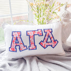 Betsy Royal Neon Floral Greek Applique Pillow