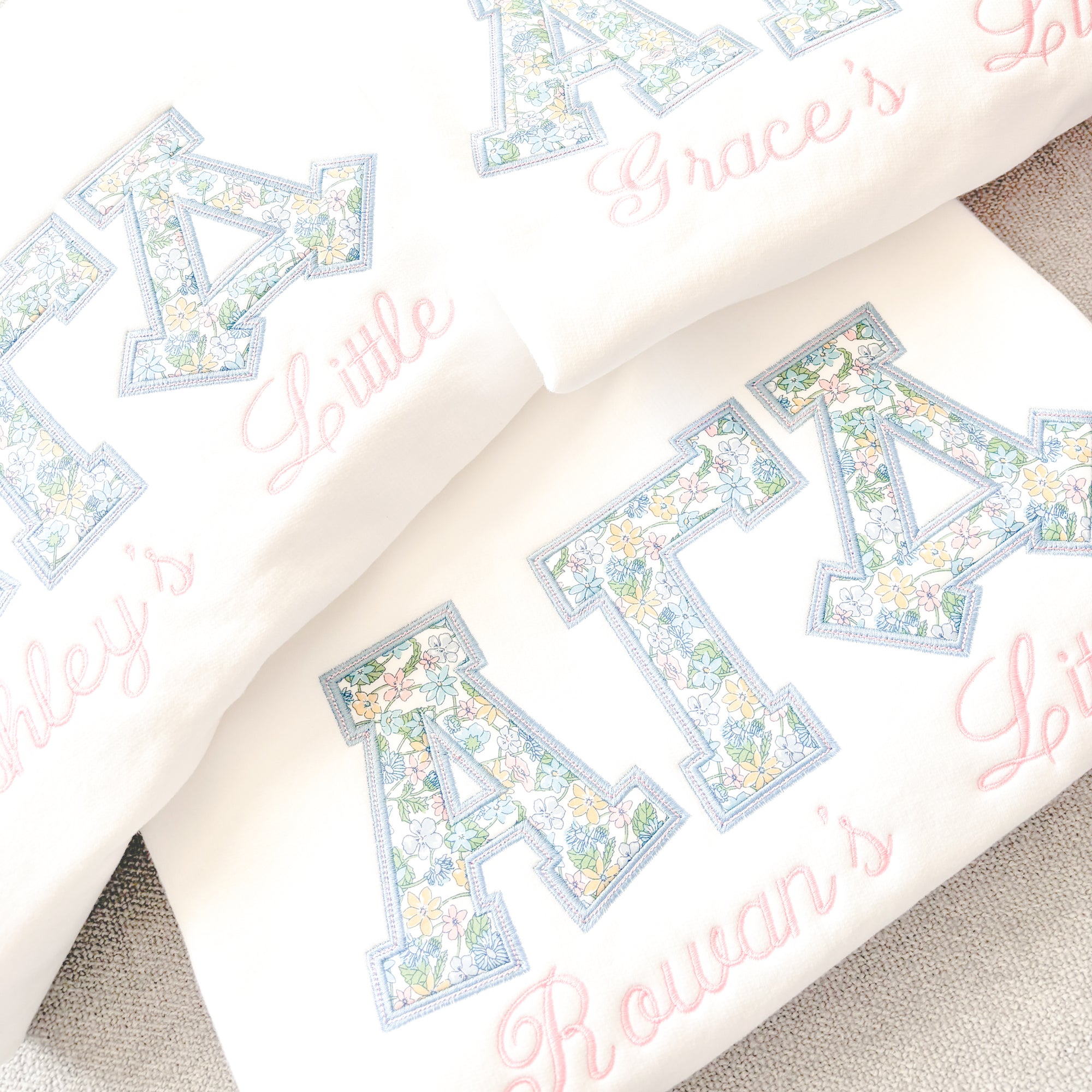 White Carmella Greek Applique Sweatshirt