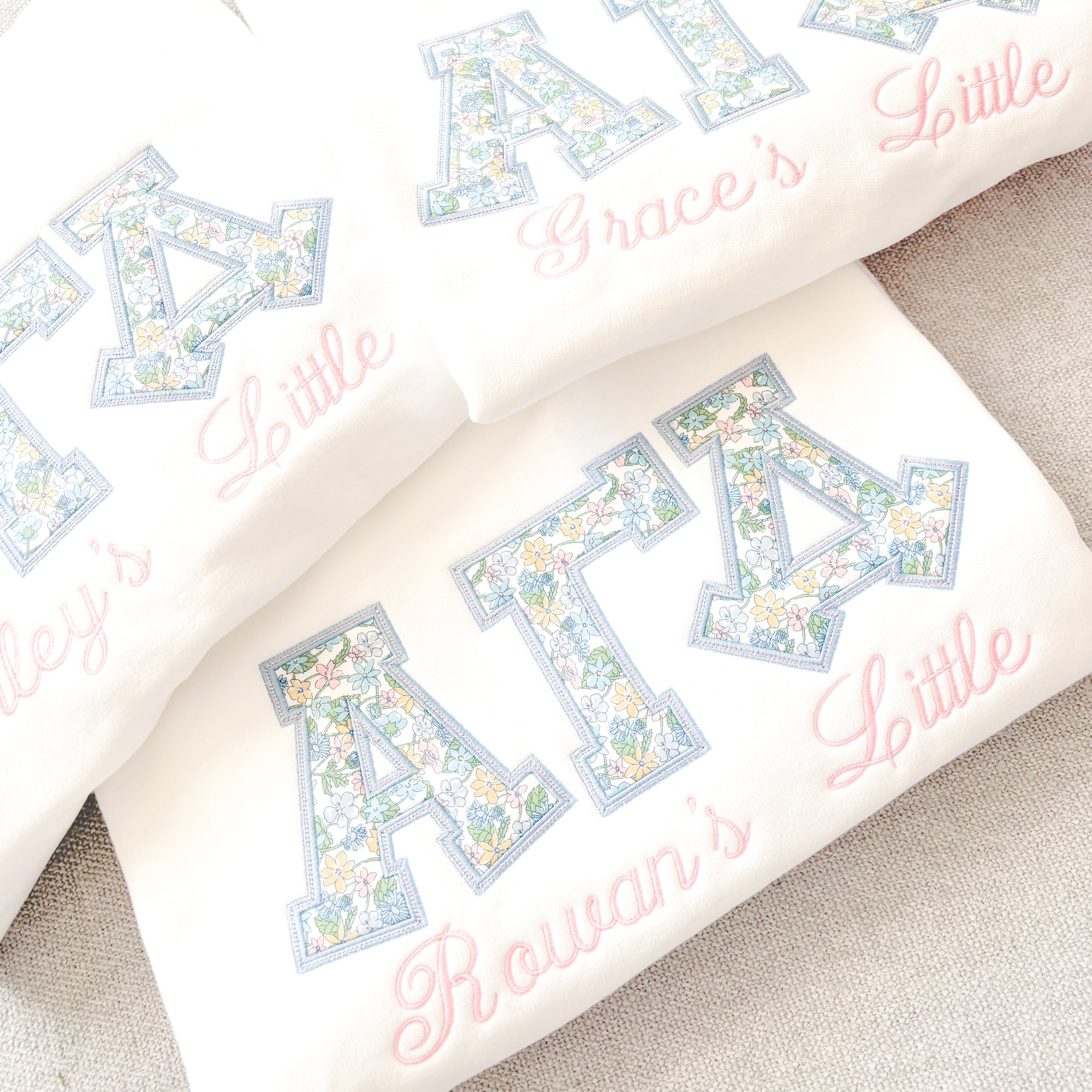 White Carmella Greek Applique Sweatshirt