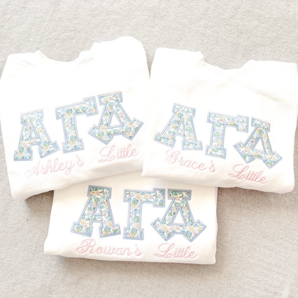 White Carmella Greek Applique Sweatshirt