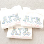 White Carmella Greek Applique Sweatshirt