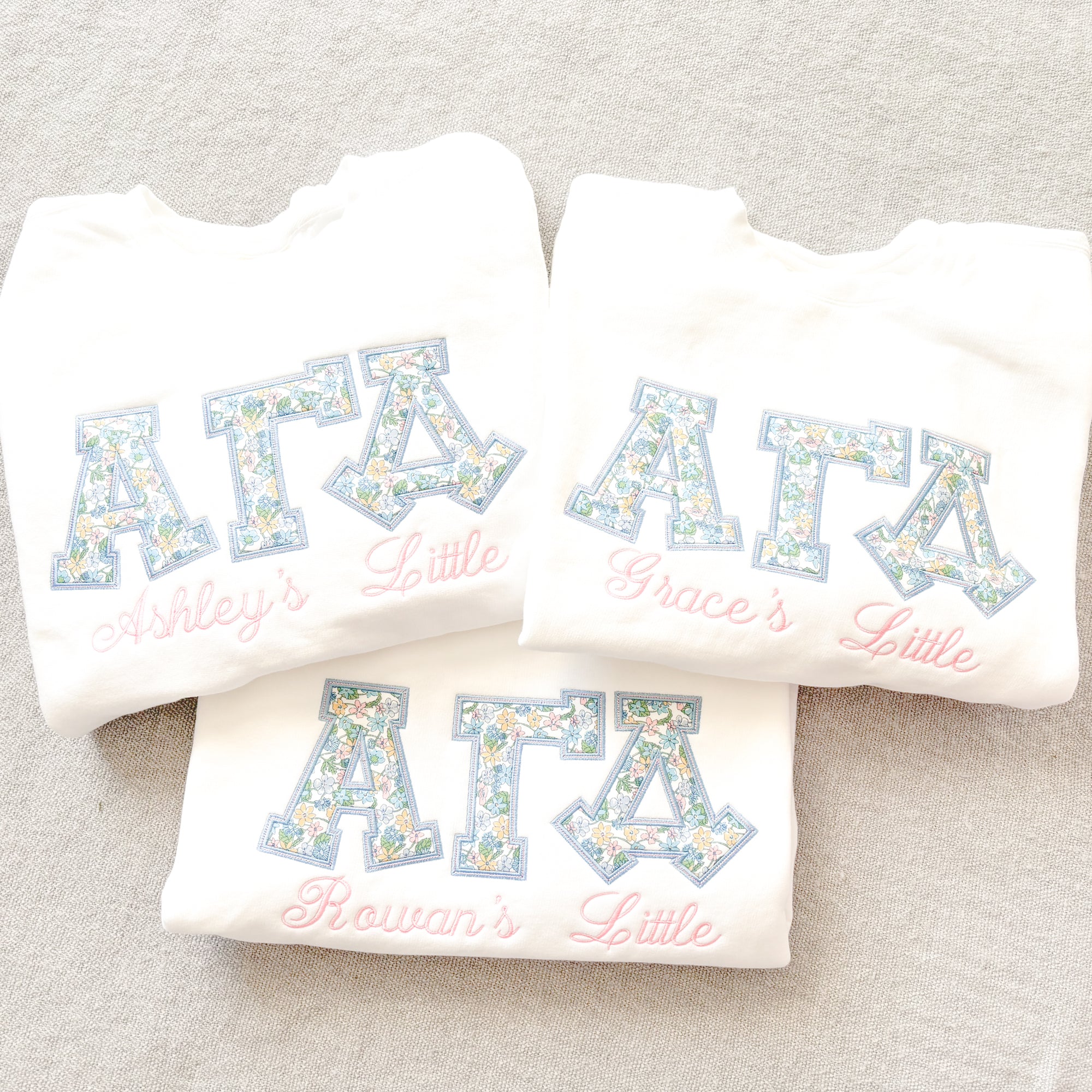 White Carmella Greek Applique Sweatshirt