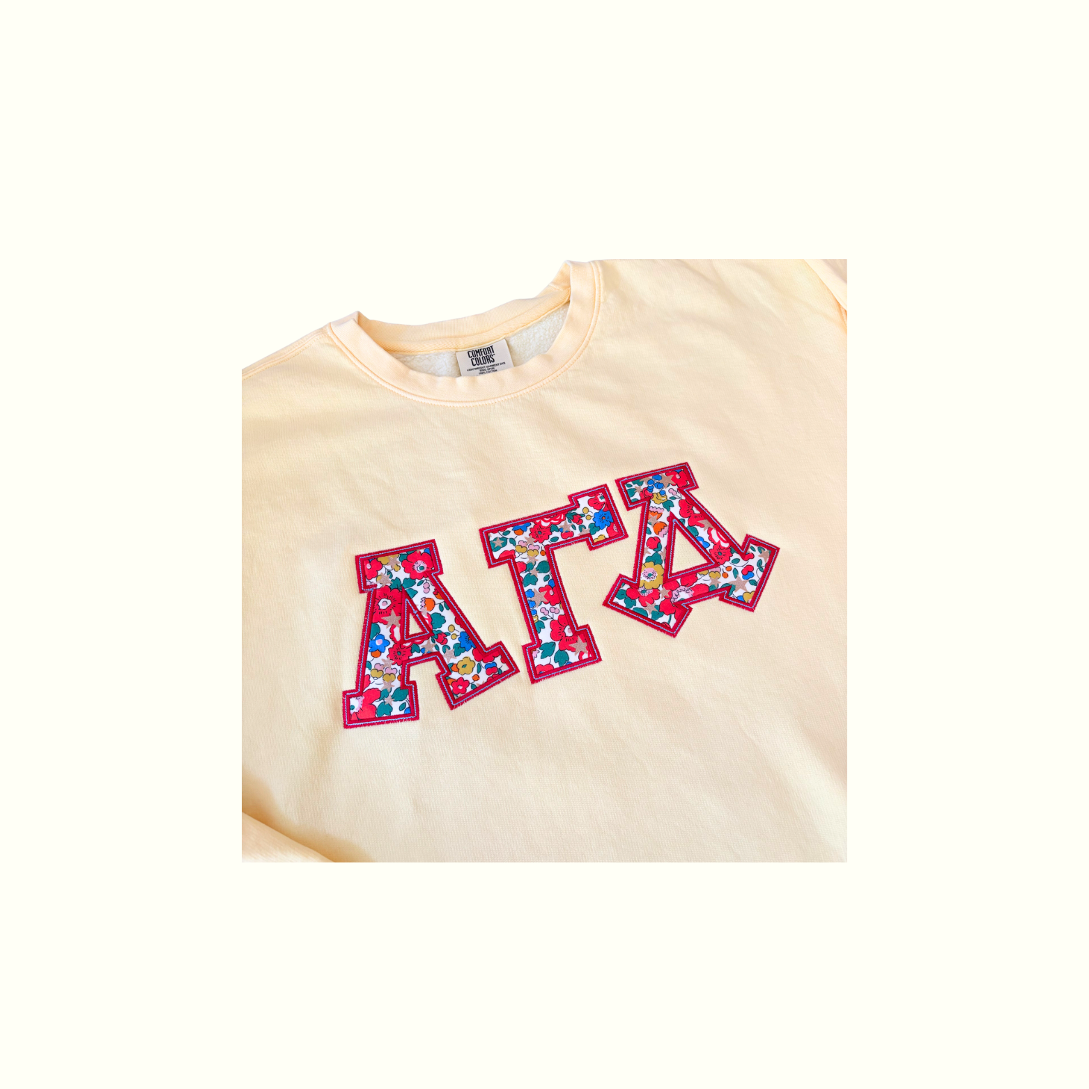 Butter & Betsy Greek Applique Sweatshirt