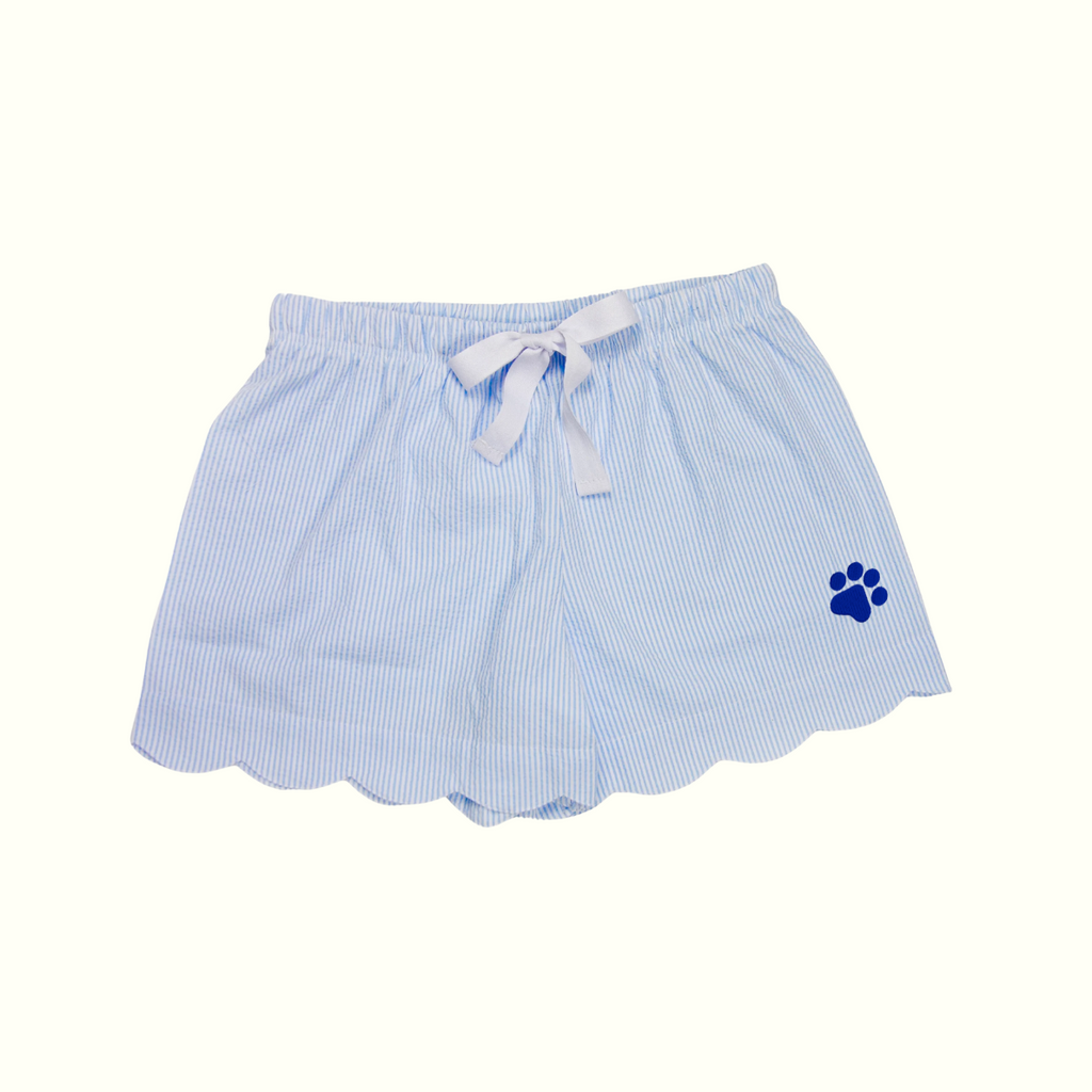 Blue Paw Seersucker Lounge Shorts