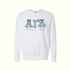 White Carmella Greek Applique Sweatshirt