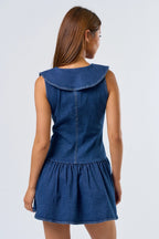 Denim Bib Mini Dress