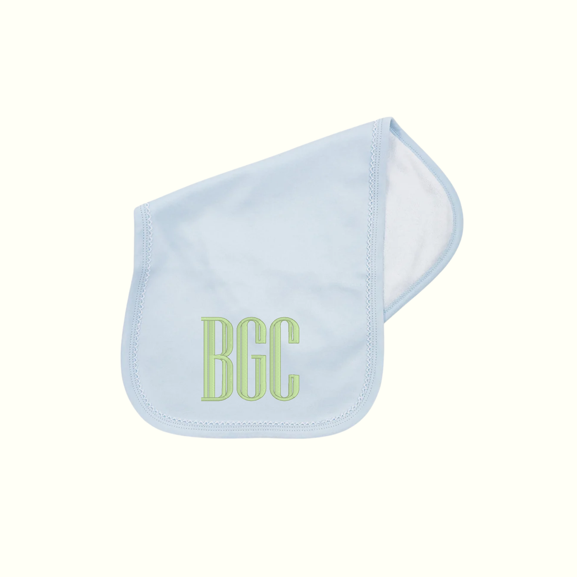 BGC Burp Cloth - Picot Trim