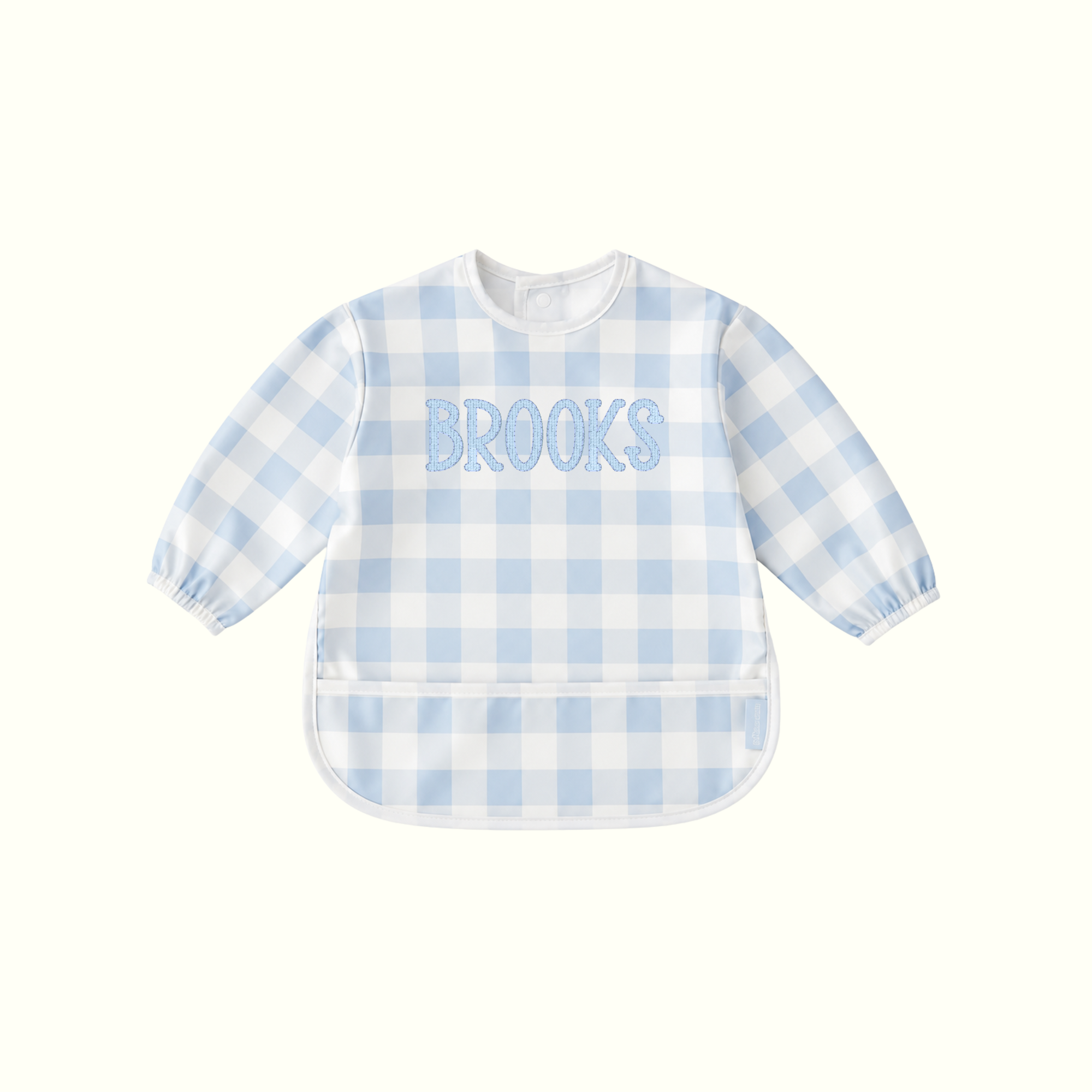 HJ Blue Gingham Catch All Bib