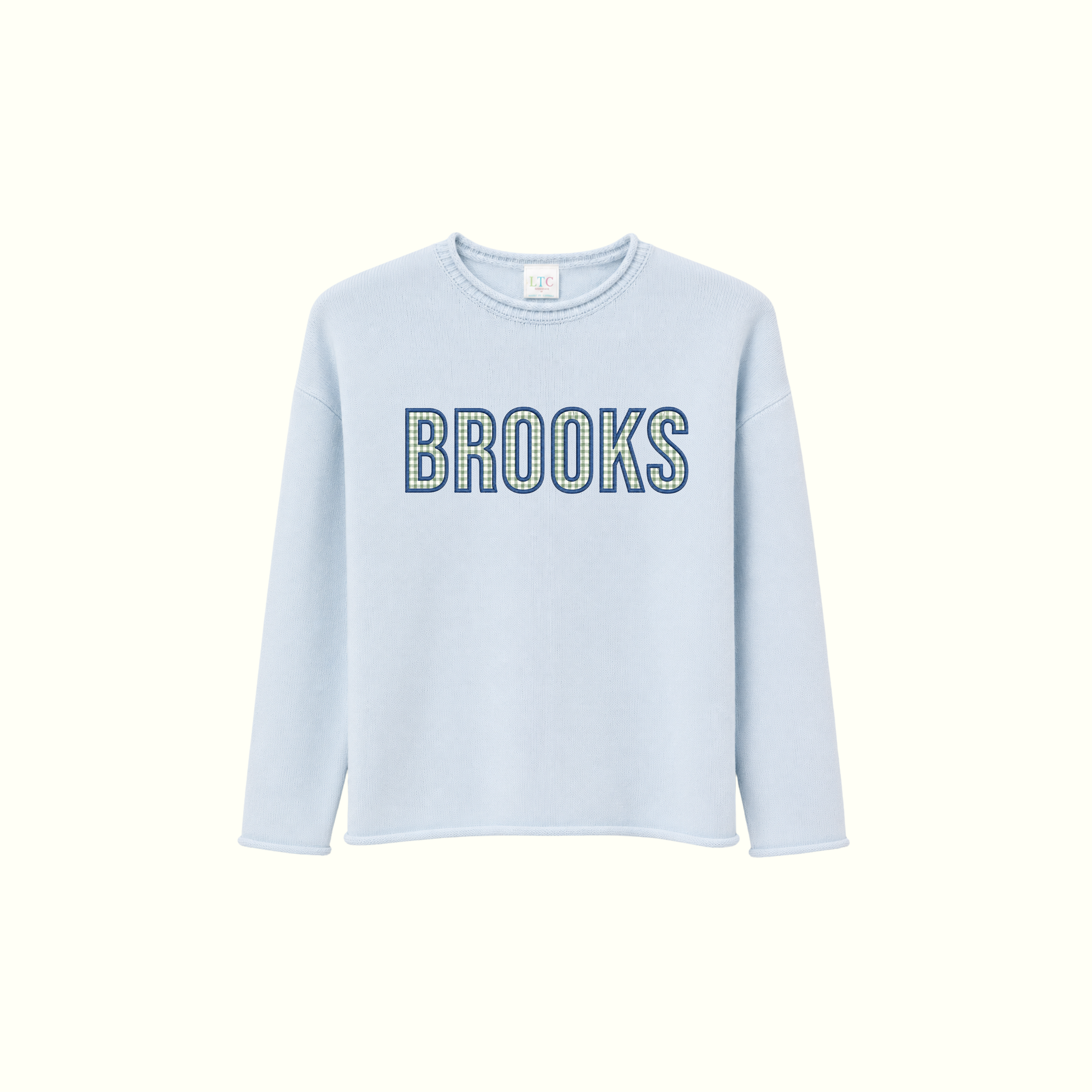 Brooks Light Blue Roller Neck Sweater