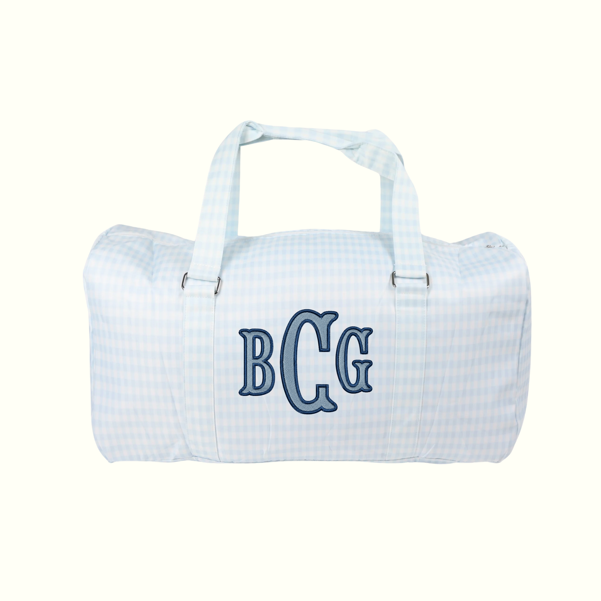 BCG Blue Gingham Applique Duffle