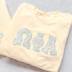 Butter & Blue Daisy Greek Applique Sweatshirt