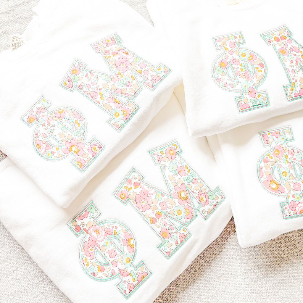 White & Betsy QT Greek Sweatshirt