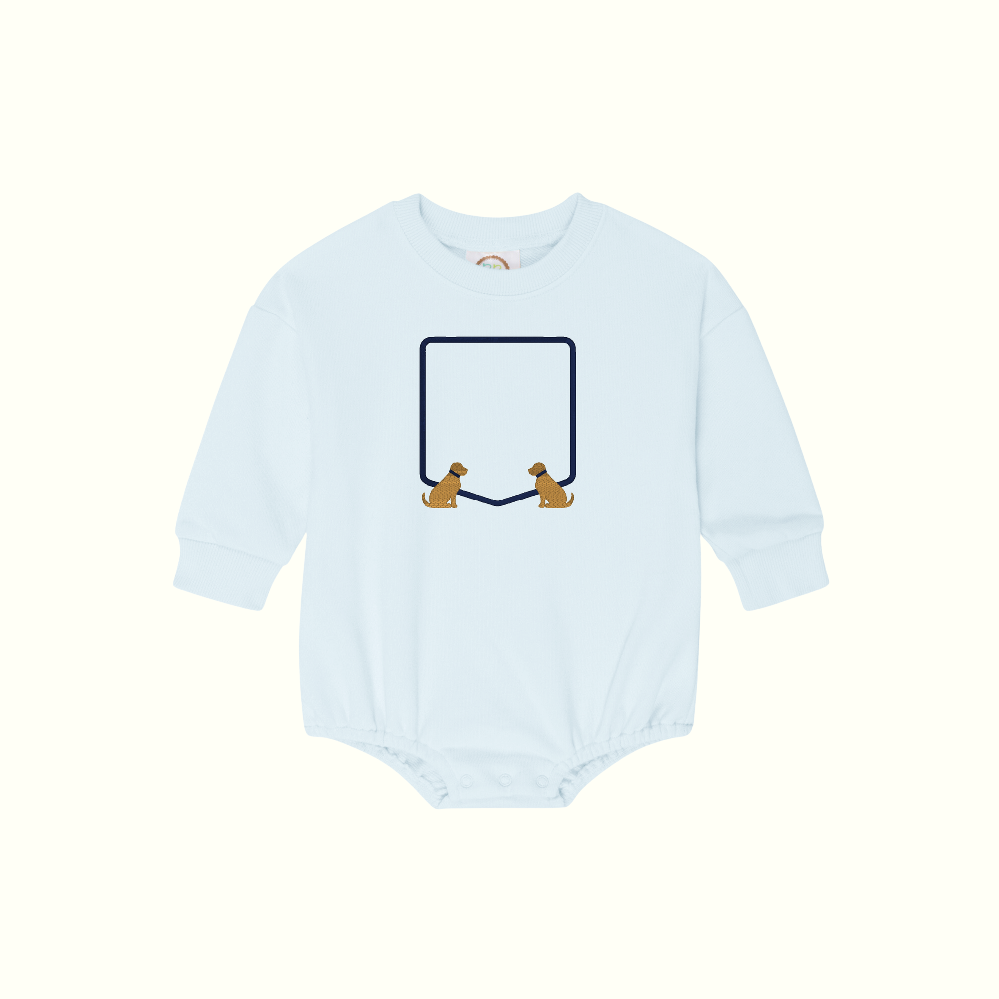 Doggy Crest Blue Sweatshirt Bubble