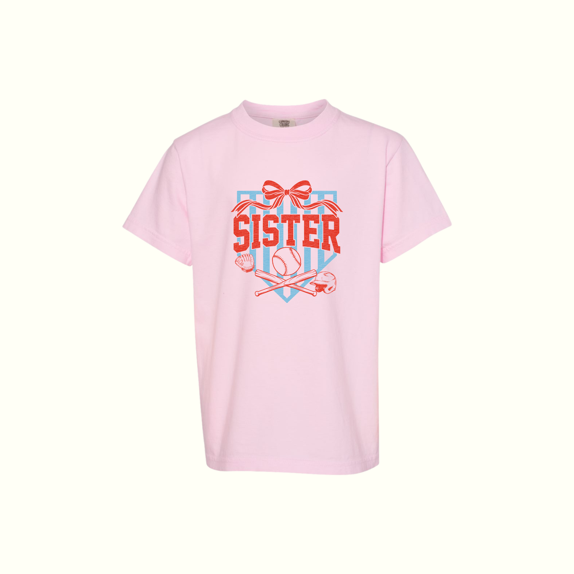 Baseball Sister Pink Tee - Youth