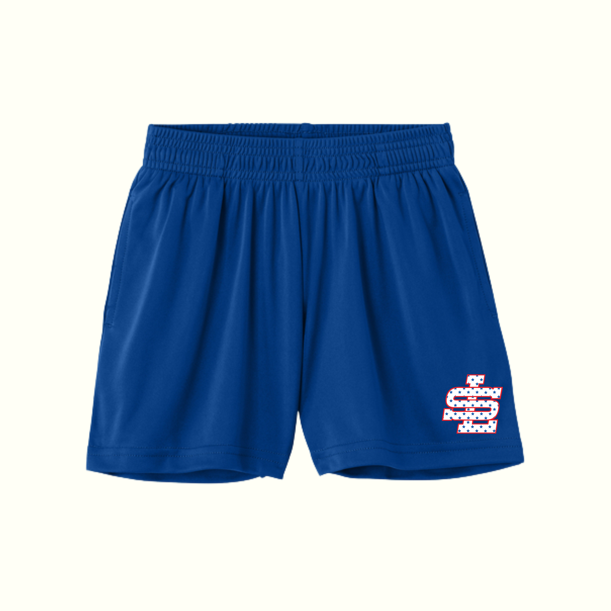 Blue SLYB Stars Youth Boys 5” Pocketed Shorts