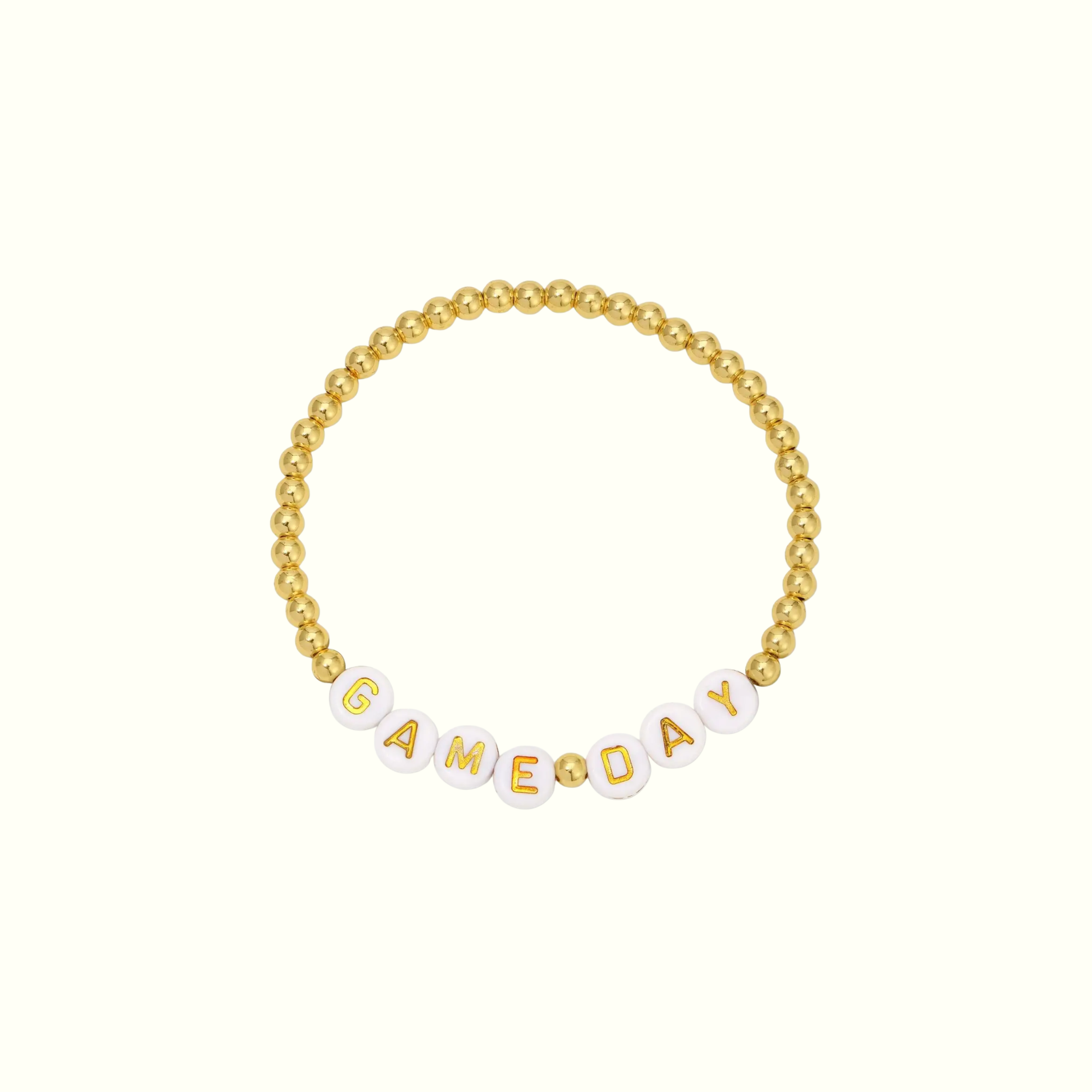 GameDay Gold Bead Bracelet