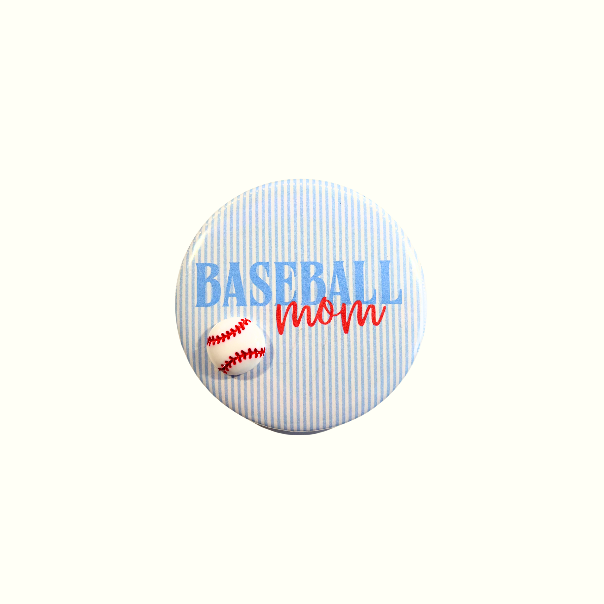 Baseball Mom Button