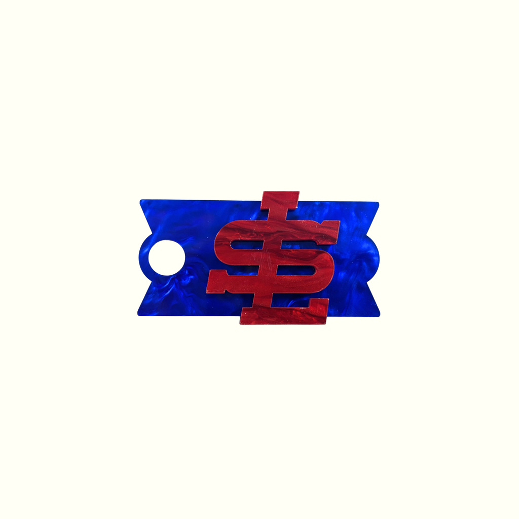 SLYB Tumbler Lid Tag - Marble Red
