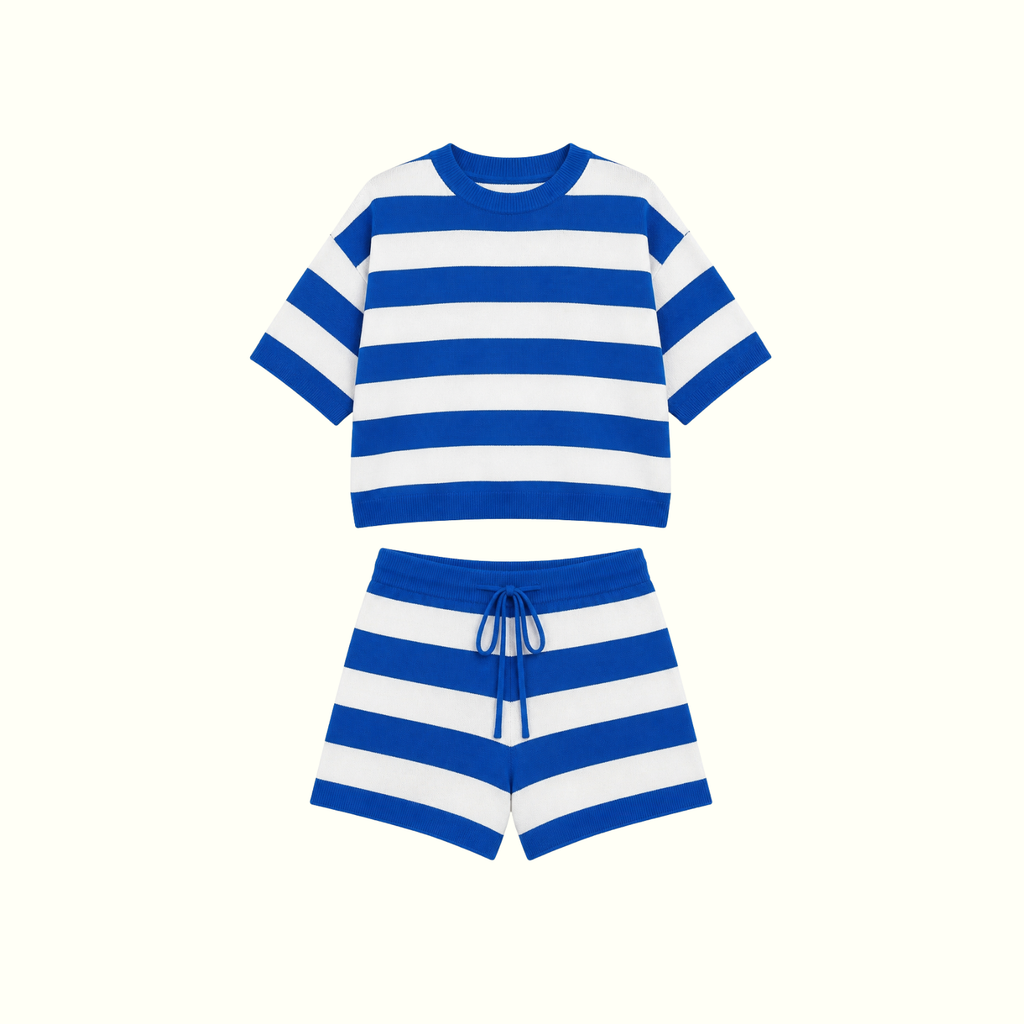 Gameday Stripe Lightweight Sweater Lounge Set