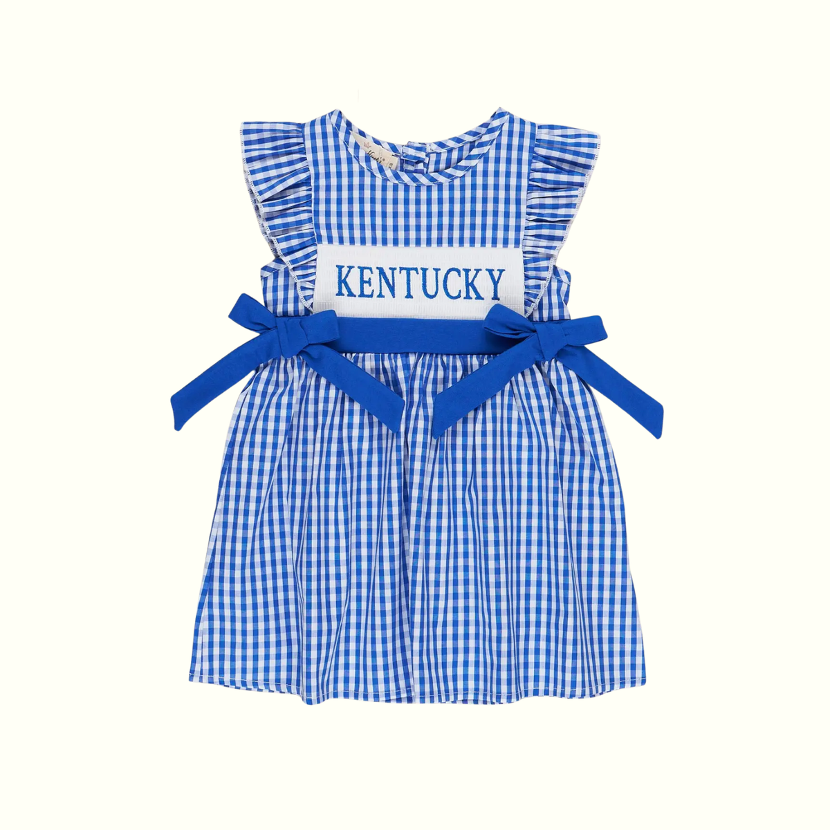 Kentucky Smocked Gingham Dress