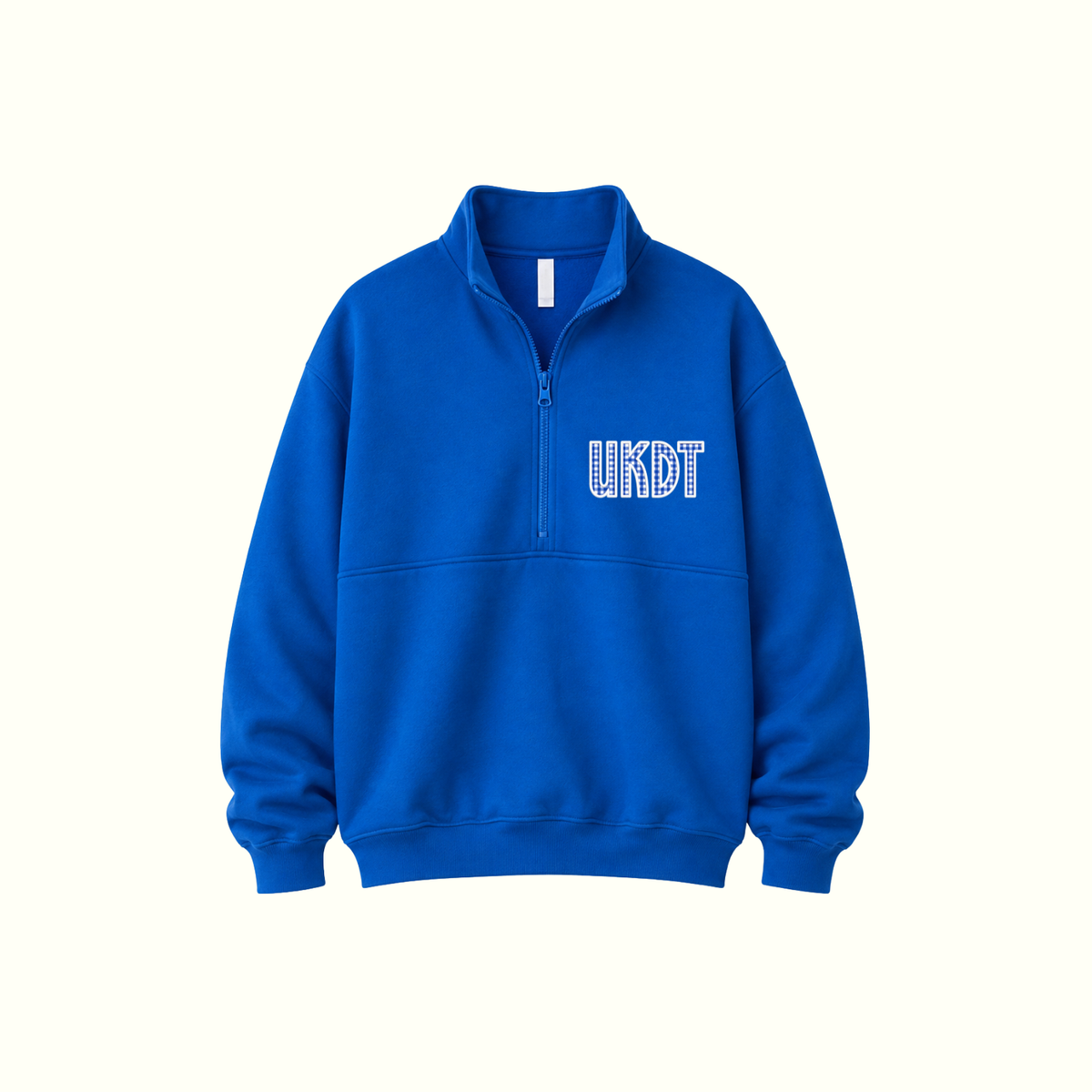 Unisex UKDT Royal Blue Half Zip Sweatshirt