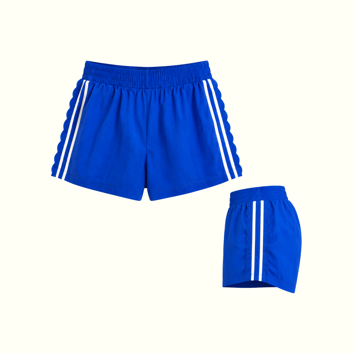 Side Lace Trim Game Day Shorts