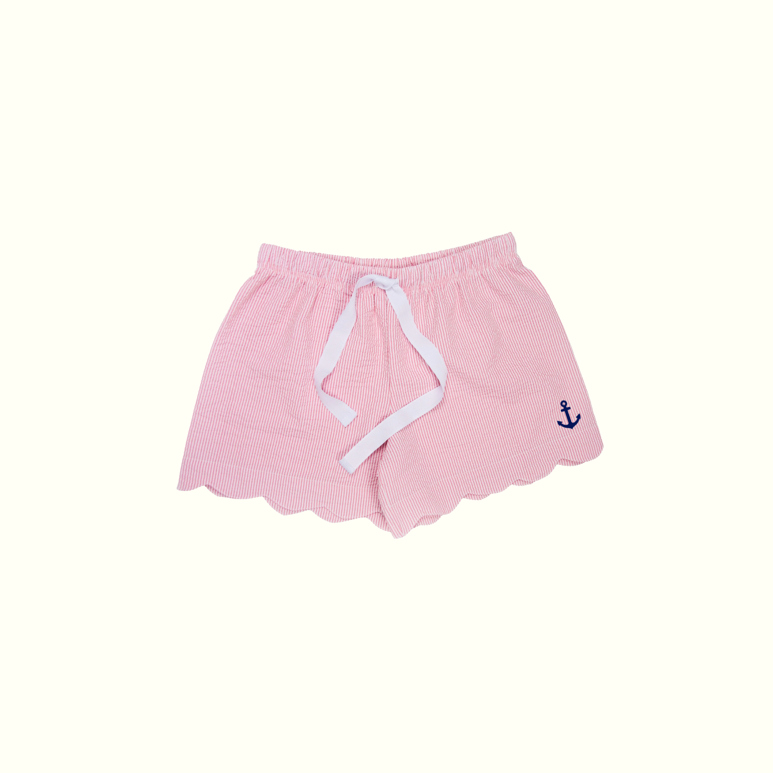 Pink Anchor Seersucker Lounge Shorts